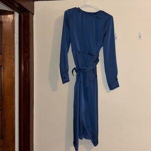 SHIEN Navy Blue Satin Dress